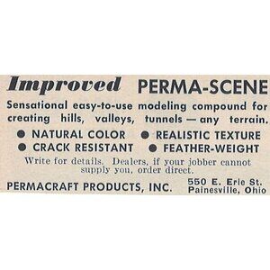 Permacraft Products Perma Scene Vintage Print Ad Original 1954 u Palneville Ohio
